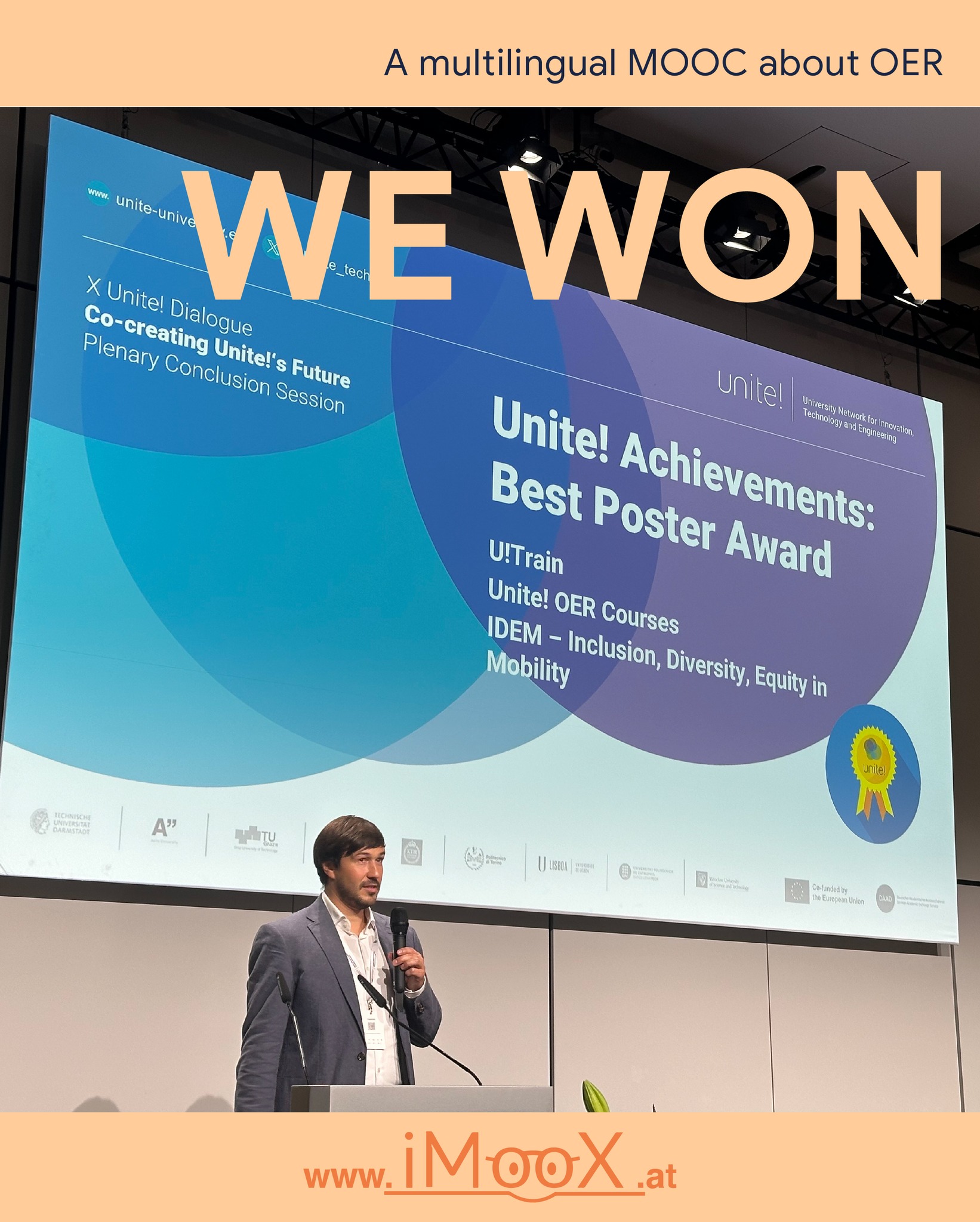 🎉 OER ROCKS - Wir haben den Poster Award mit unserem Kurs gewonnen! 🎉

Beim UNITE! Dialogue in ...