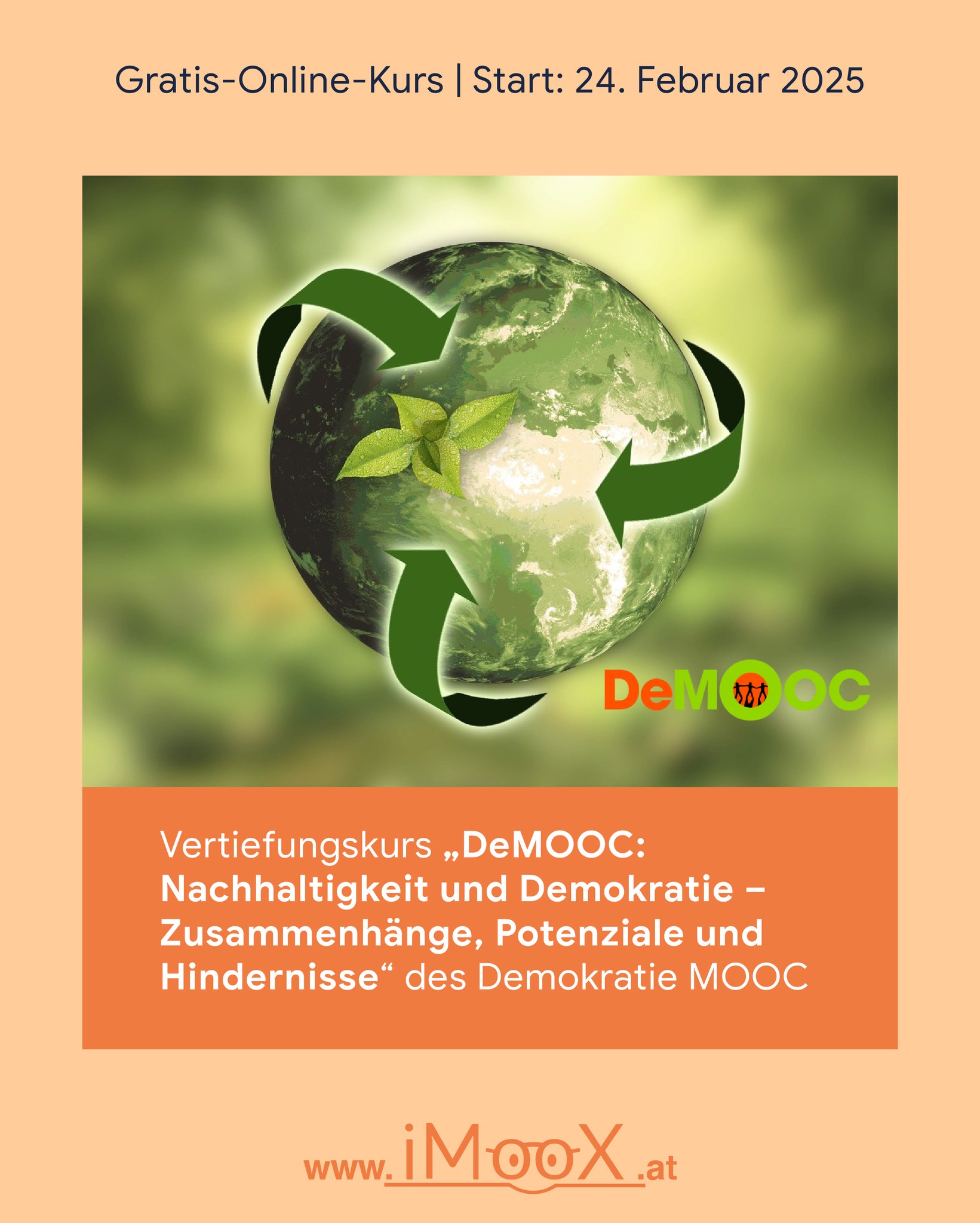 🌍 Nachhaltigkeit & Demokratie im Fokus! 🌱

Entdecke den MOOC „DeMOOC: Nachhaltigkeit und ...