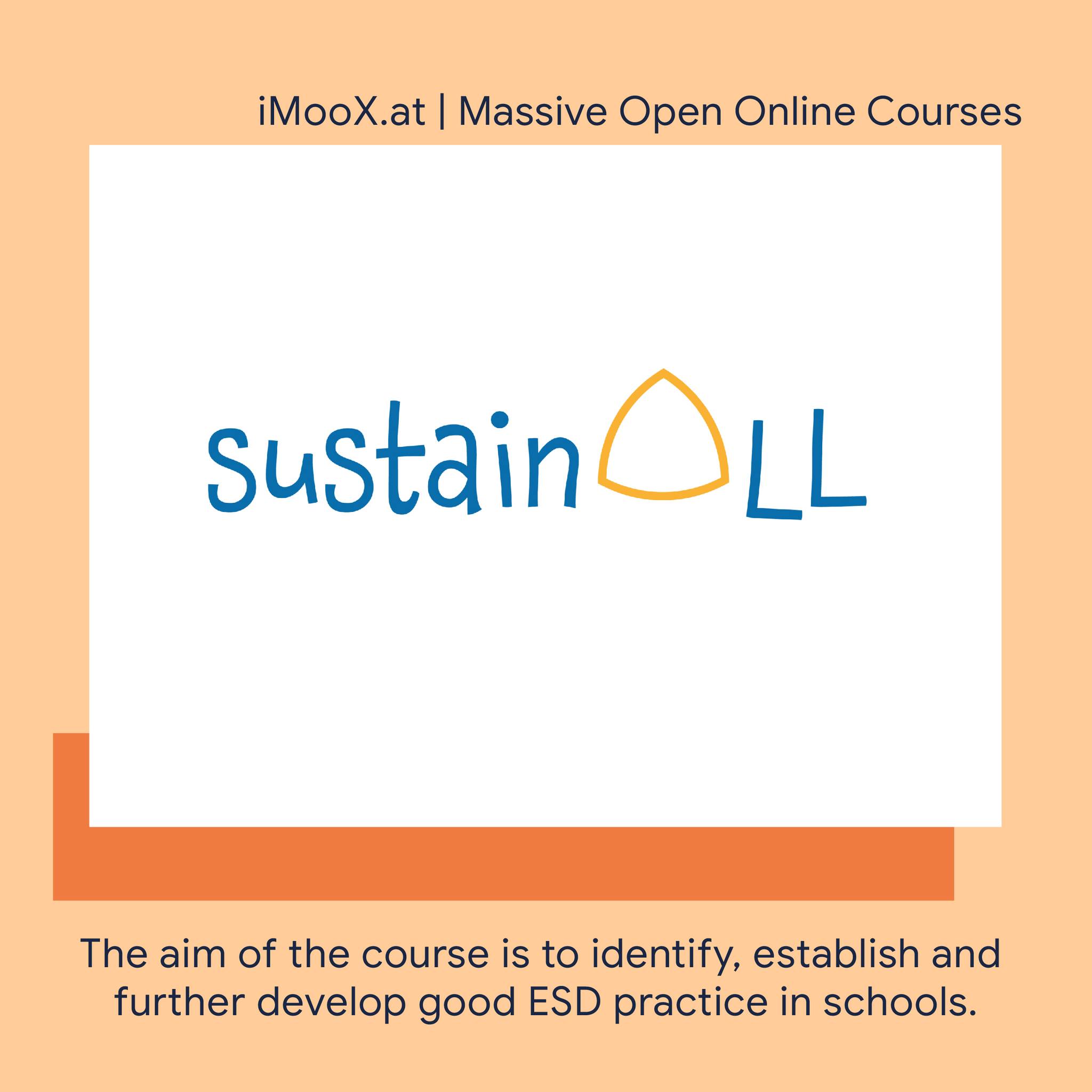 The course "SustainALL: Transform your school for a sustainable future" has a modular structure ...