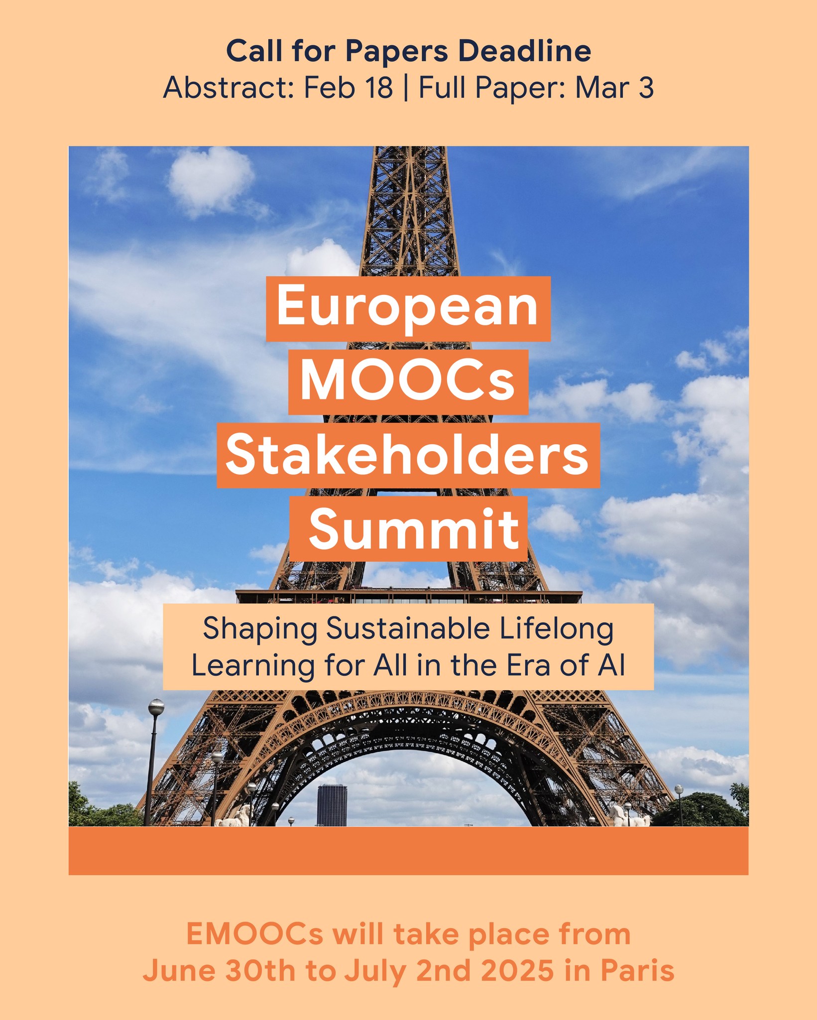 📢 Call for Papers | EMOOCs 2025 🌟
📍 Where: Paris, June 30 – July 2, 2025
📚 Who: Researchers, ...