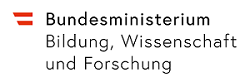 Logo des Bundesministerium für Bildung, Wissenschaft und Forschung: schwarze Schrift auf weißem Grund